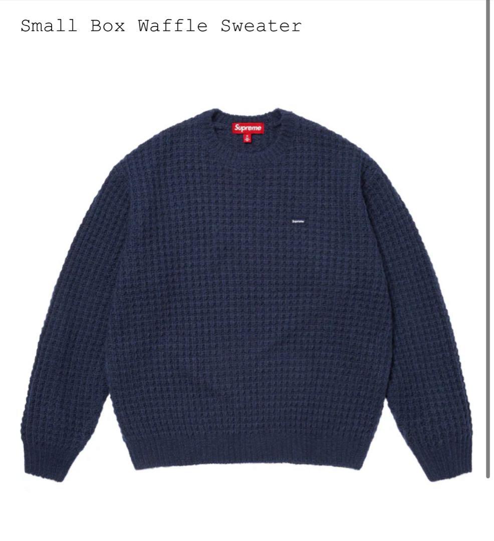 Supreme Small Box Waffle Sweater ネイビー Supreme Small Box Waffle Sweater - メルカリ