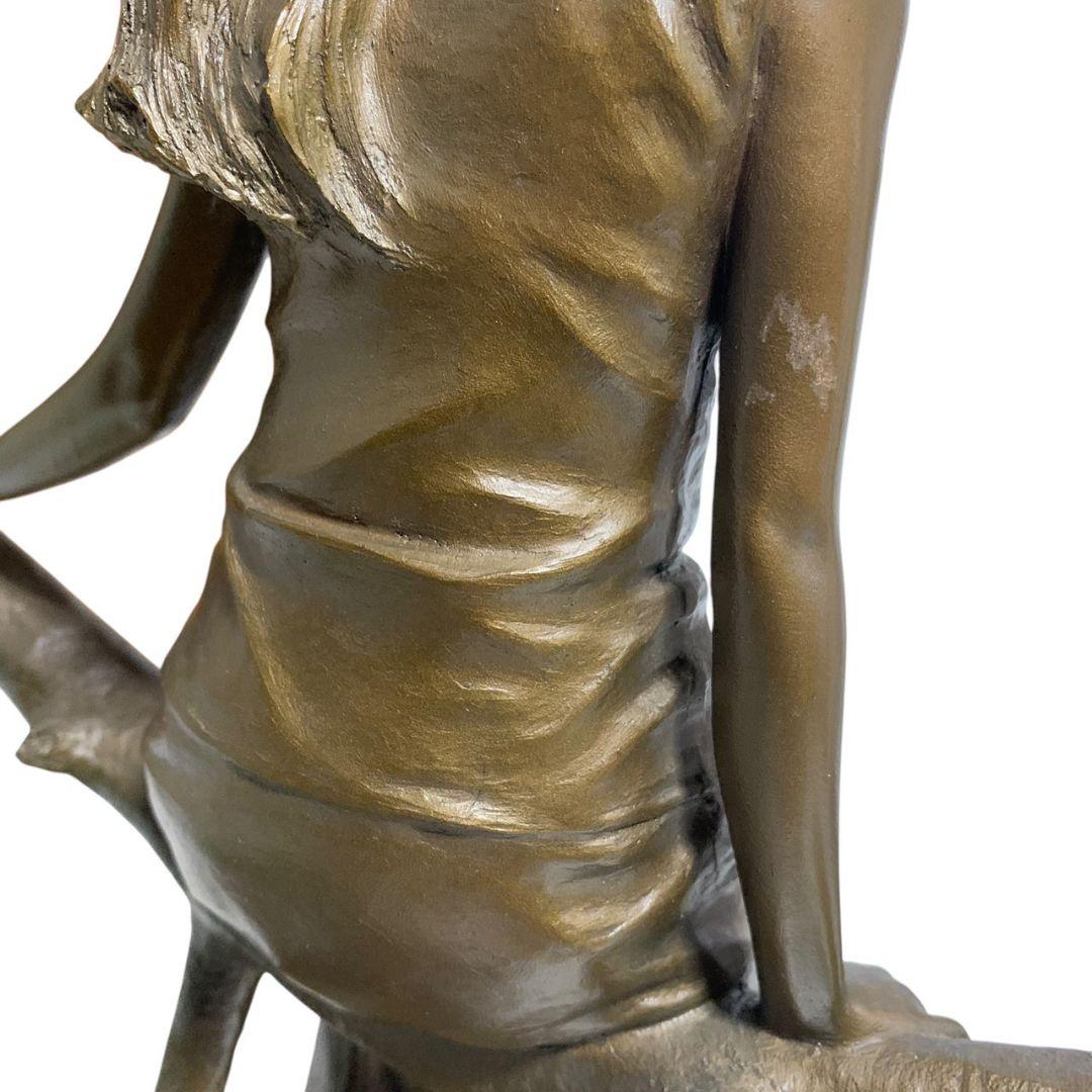 大道寺光弘 木もれ陽の中で ブロンズ像 女性像 美人像 置物