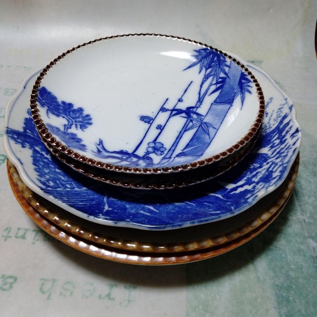 アンティーク 明治大正期印判皿イゲ皿5枚セット - メルカリ