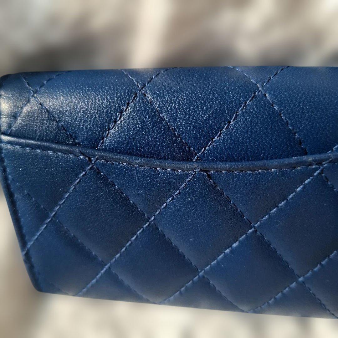 CHANEL ネイビー キーケース マトラッセ