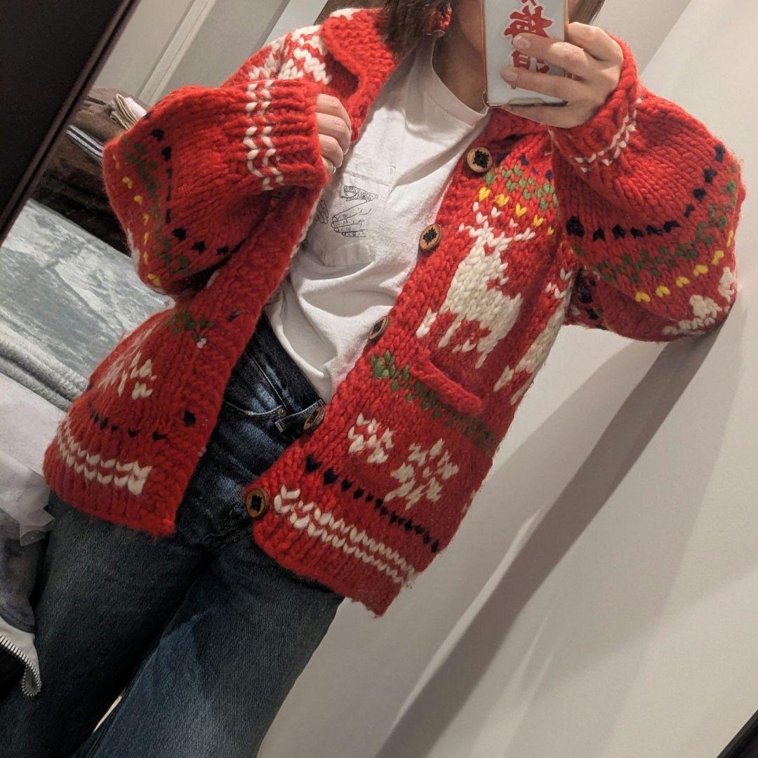 新品/未使用】カナダ製/カウチンセーター/サイズ46(XL-3L相当)ラスト1