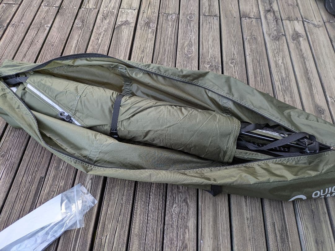 【未使用】クイックキャンプ ワンタッチタープ2.5×2.5m 大型 フラップ付き