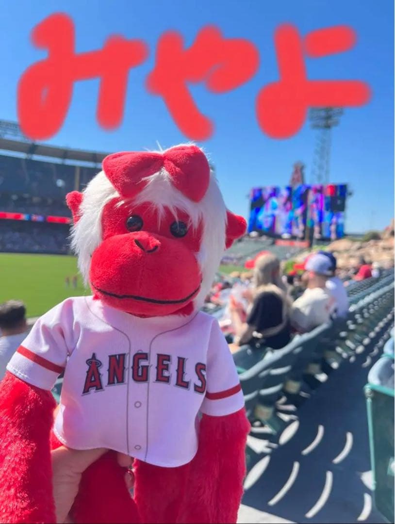 【スタジアム限定】エンゼルス　ラリーモンキー　リボン付き　女の子 ラリーモンキー mlb-180720mas05 mlb-180720mas06」のグッズ通販