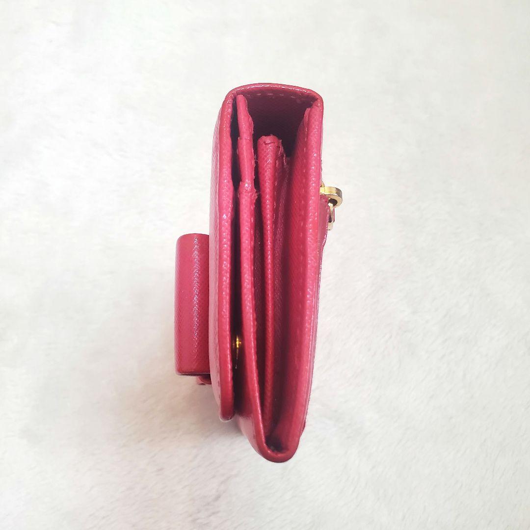 極美品 プラダ 長財布 サフィアーノ フィオッコ ブルー メタルロゴ リボン