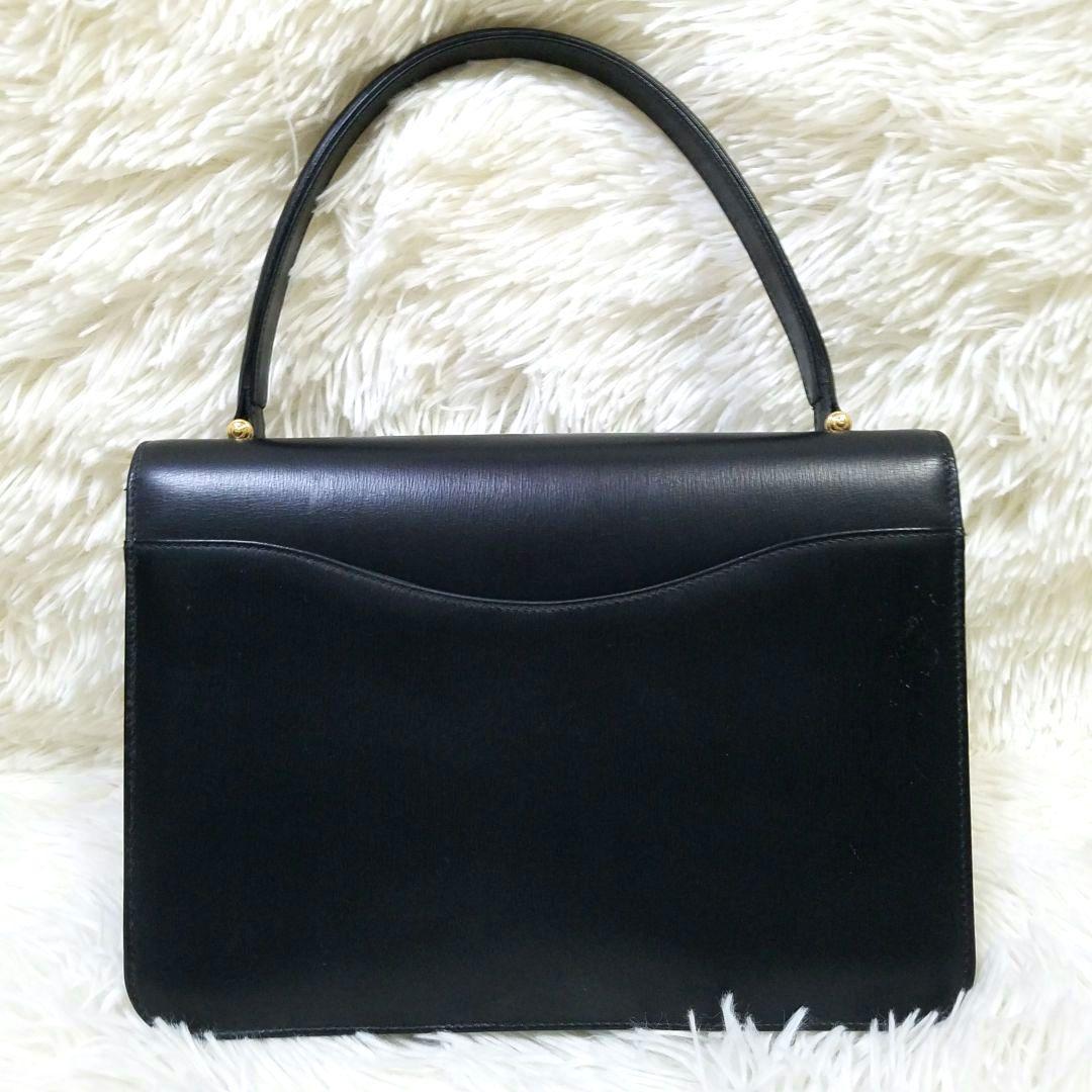 極美品】傳濱野 ハンドバッグ フォーマル レザー ゴールド金具 黒