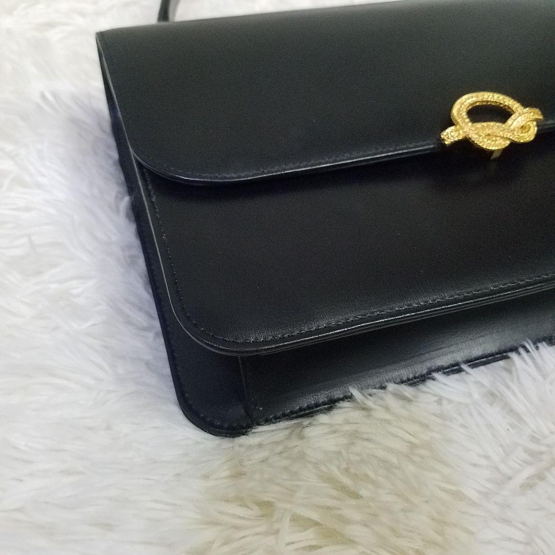 極美品】傳濱野 ハンドバッグ フォーマル レザー ゴールド金具 黒