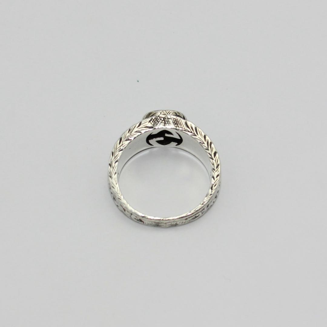 美品 GUCCI グッチ インターロッキング シルバー リング 指輪 13号