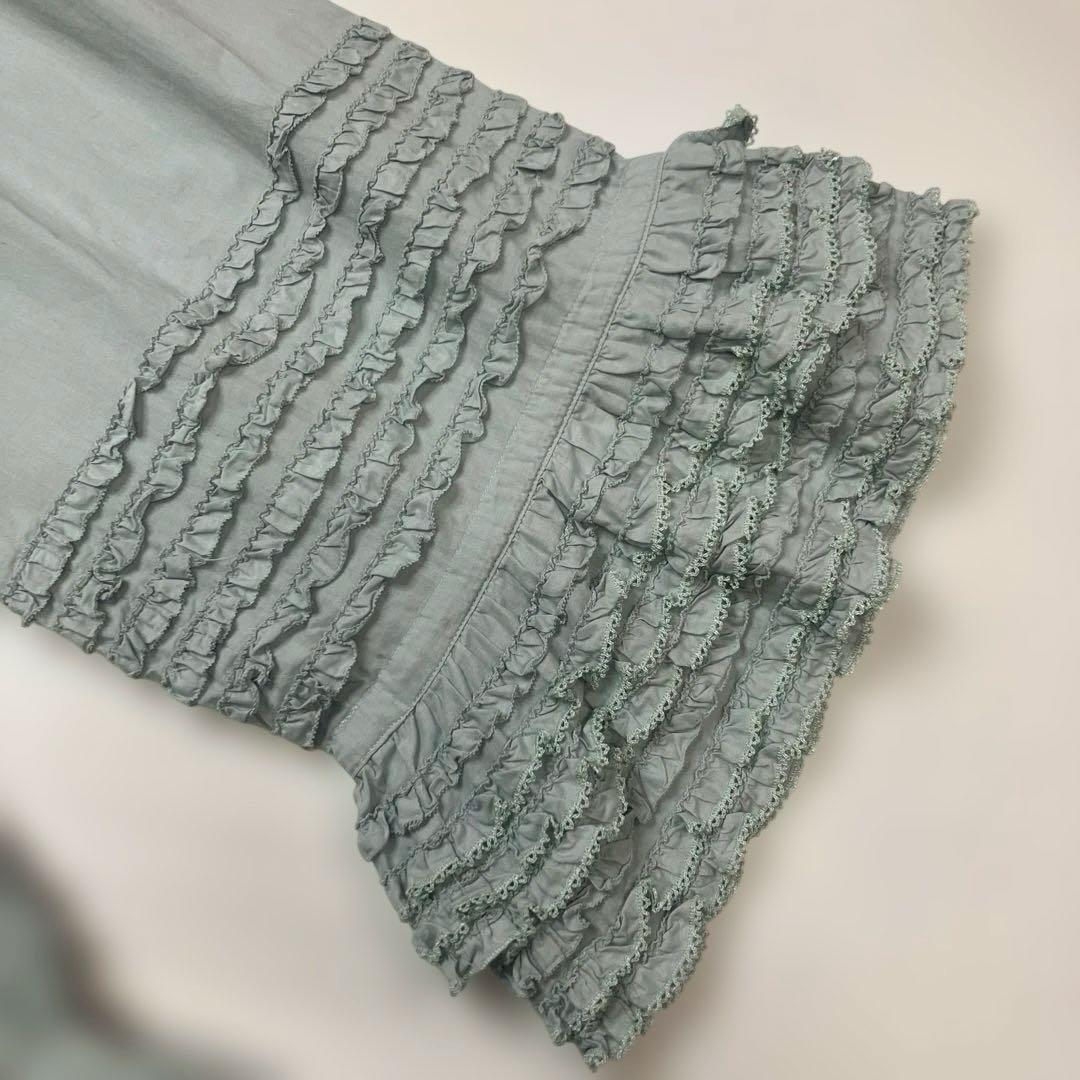 ピンクハウス 水色 裾豪華ピコフリル 綿ローンドロワーズ/2024年