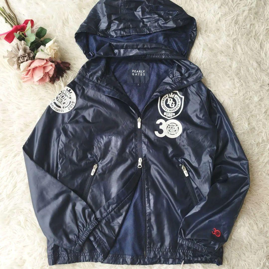 美品✨パーリーゲイツ 2wayジャケット バックロゴ 30周年モデル 紺 0/S