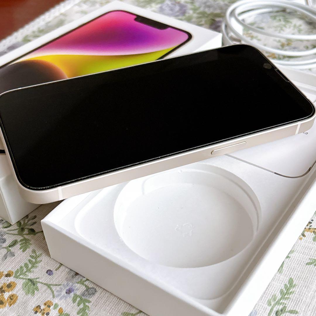《 極美品 》Apple iPhone 14 本体 スターライトカラー