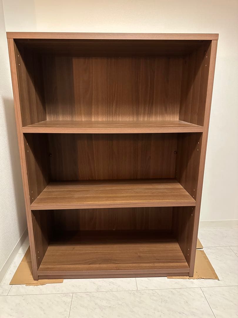 木製棚 80x111x38cm ダークブラウン オーダーメイド品 白井産業 セパルテック 重厚感のある本棚 フラップ扉 飾り棚 A4対応