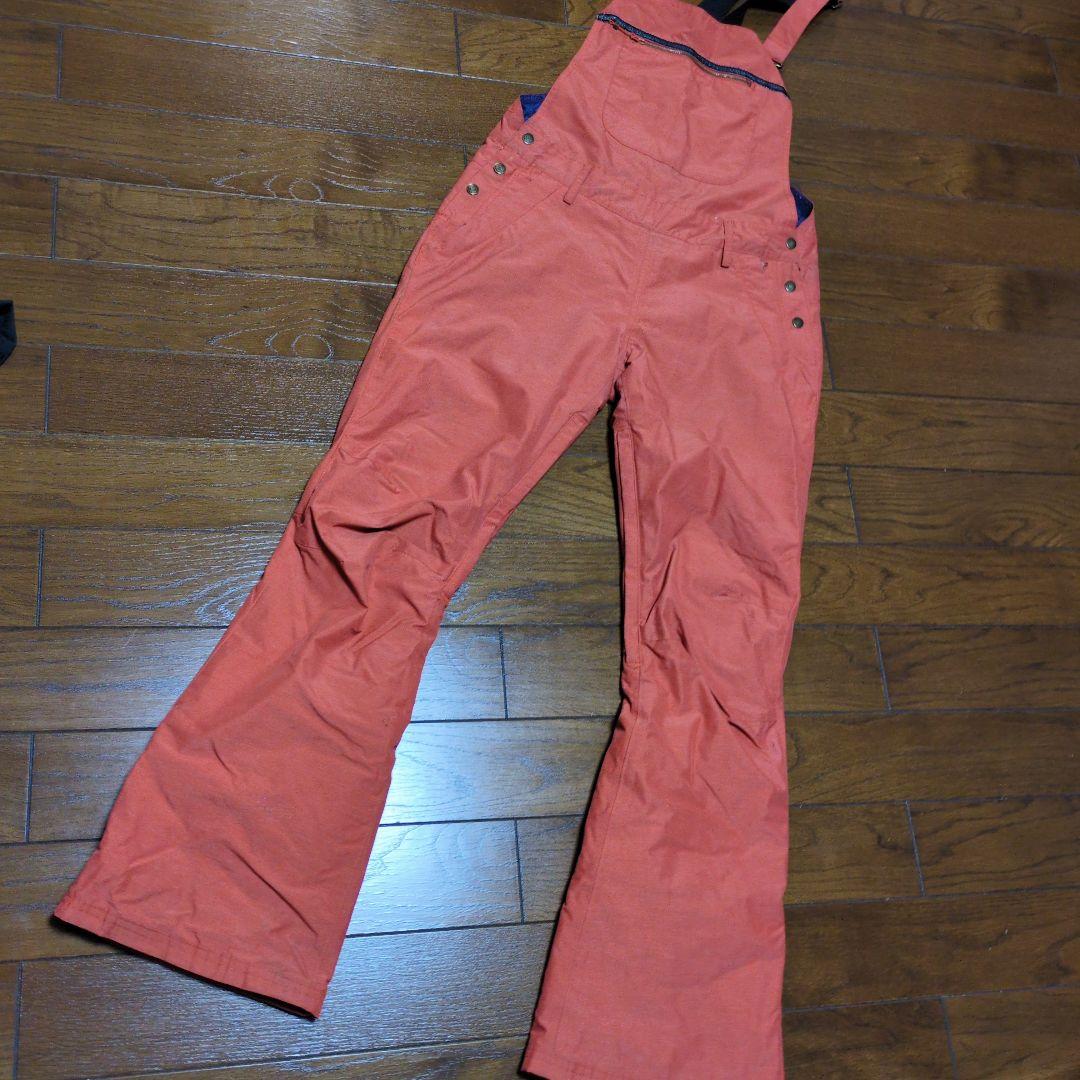 ROXY スノボウェア 上下セット M ボーダー デニム風 ビブパンツ ROXY