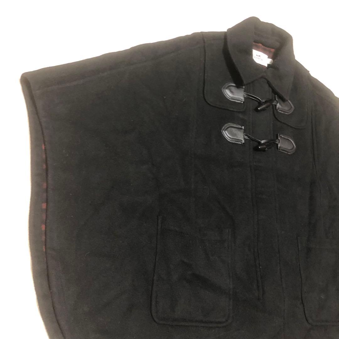 COACH コーチ ポンチョコート ウール 牛革 羽織り - メルカリ