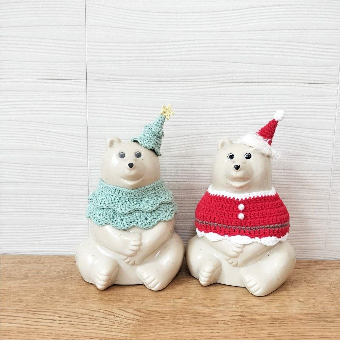 しろくま貯金箱＊クリスマス サンタさんセット - メルカリ