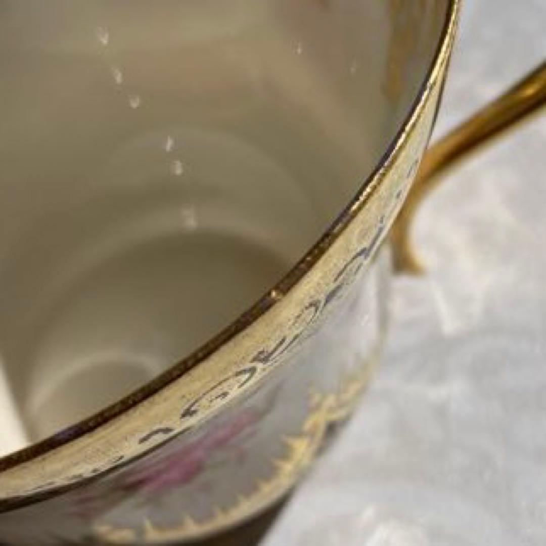 パラゴン ピンクローズ コバルトブルー＆ゴールド カップ＆ソーサー 1