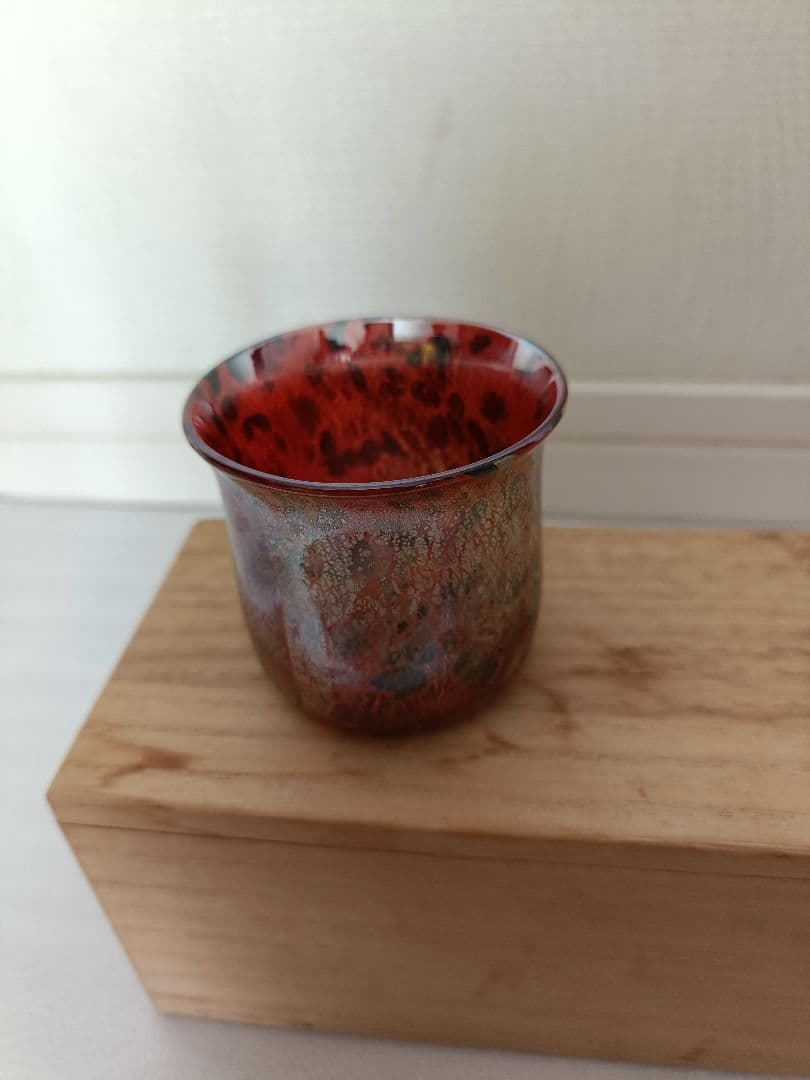 銀彩変ガラス ぐい呑み5個セット 江副行昭作品｜銀彩