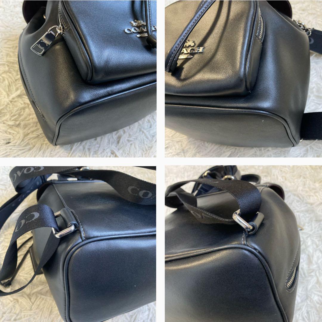 未使用級 COACH ペース 黒 巾着 バックパック ブラック CR100