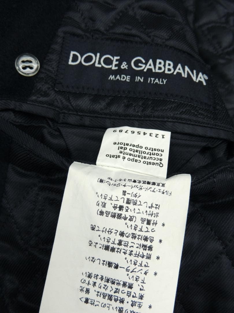 ドルチェ＆ガッバーナ ラムレザー羊革トリム 装飾 カシミヤ混 ウール P