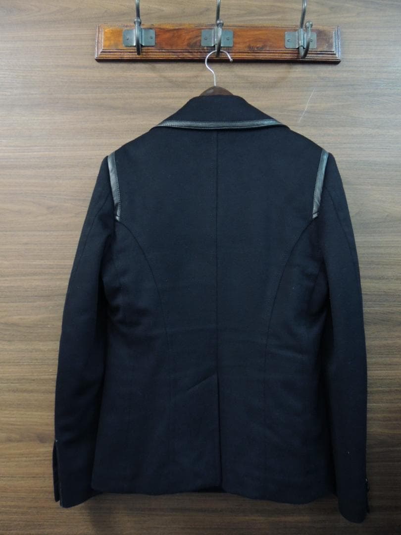 ドルチェ＆ガッバーナ ラムレザー羊革トリム 装飾 カシミヤ混 ウール P