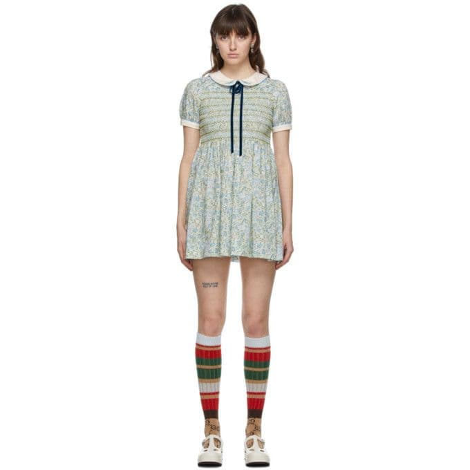 GUCCI LIBERTY 花柄 刺繍 ワンピース グッチ リバティ コラボ