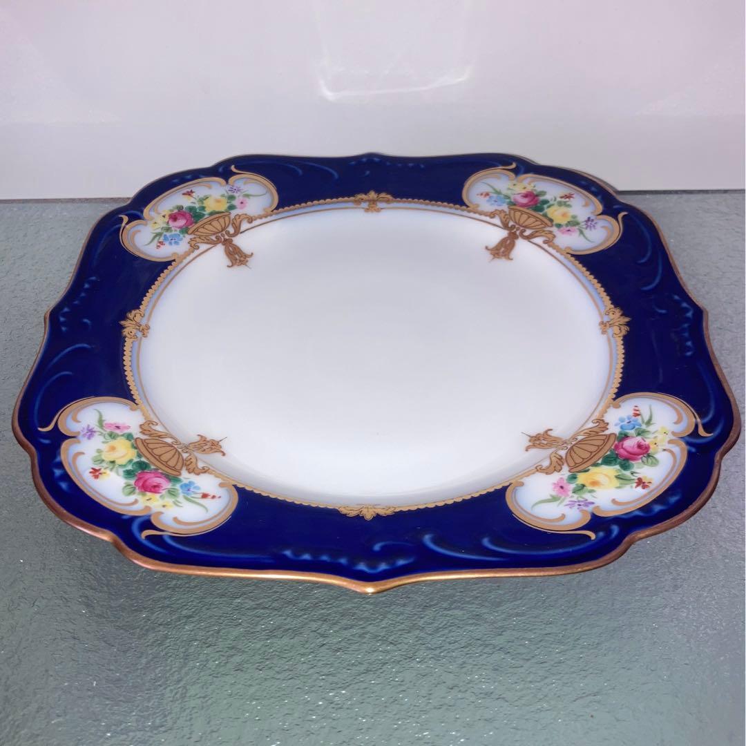 大倉陶園エンプレスローズ プレート6枚セット瑠璃