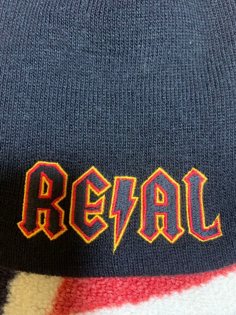 real skateboards AC/DCロゴ ニット帽 ヴィンテージ skateboards AC/DC