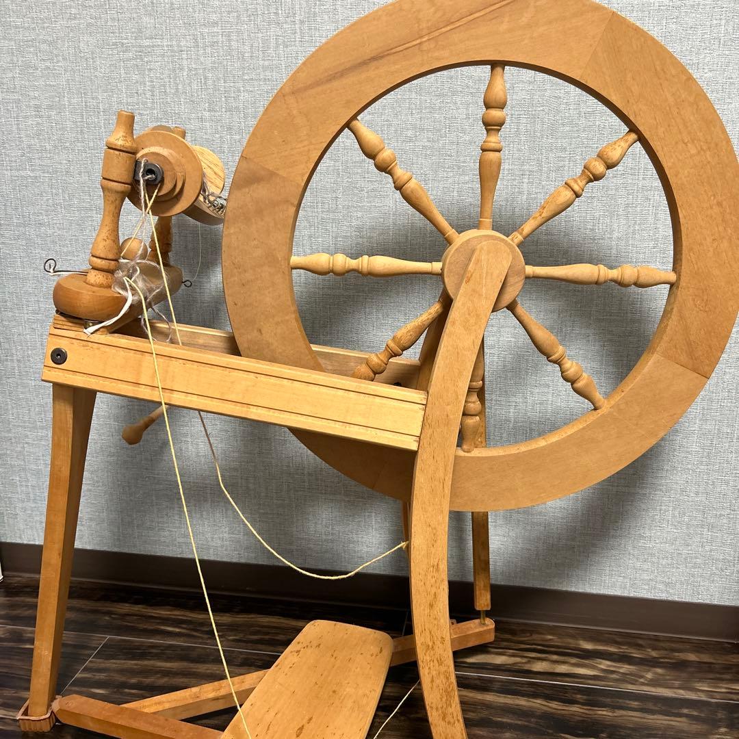 Ashford 木製糸車 糸巻 糸紡ぎ機 糸紡ぎ車 手紡ぎ機 紡毛機 羊毛 白木