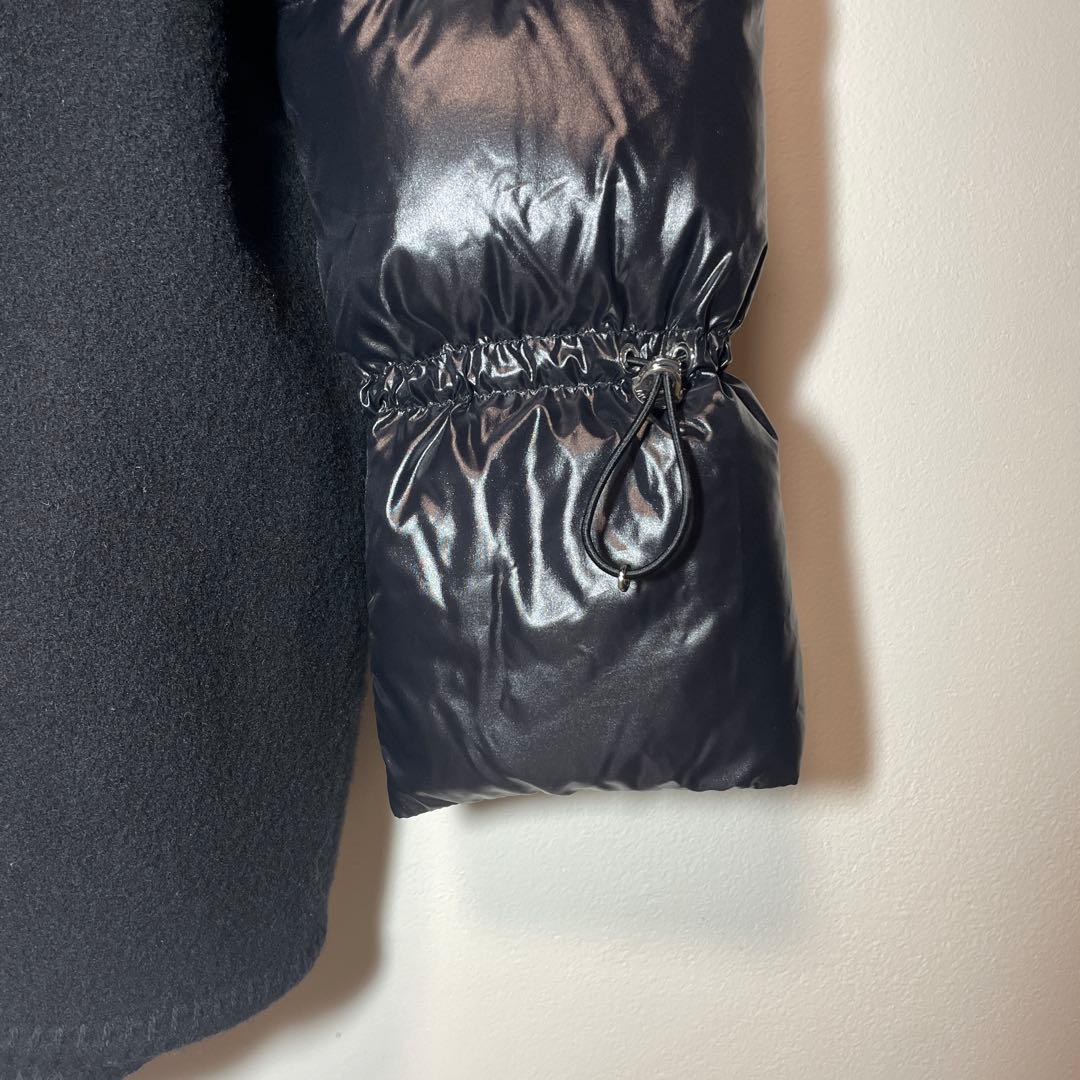 MONCLERモンクレール マンテラ ショール ダウン切り替え ポンチョ Lの
