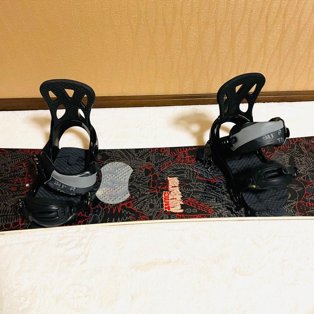 BURTON スノーボード、ビィンディングセット 155cm×M ストラップ付き