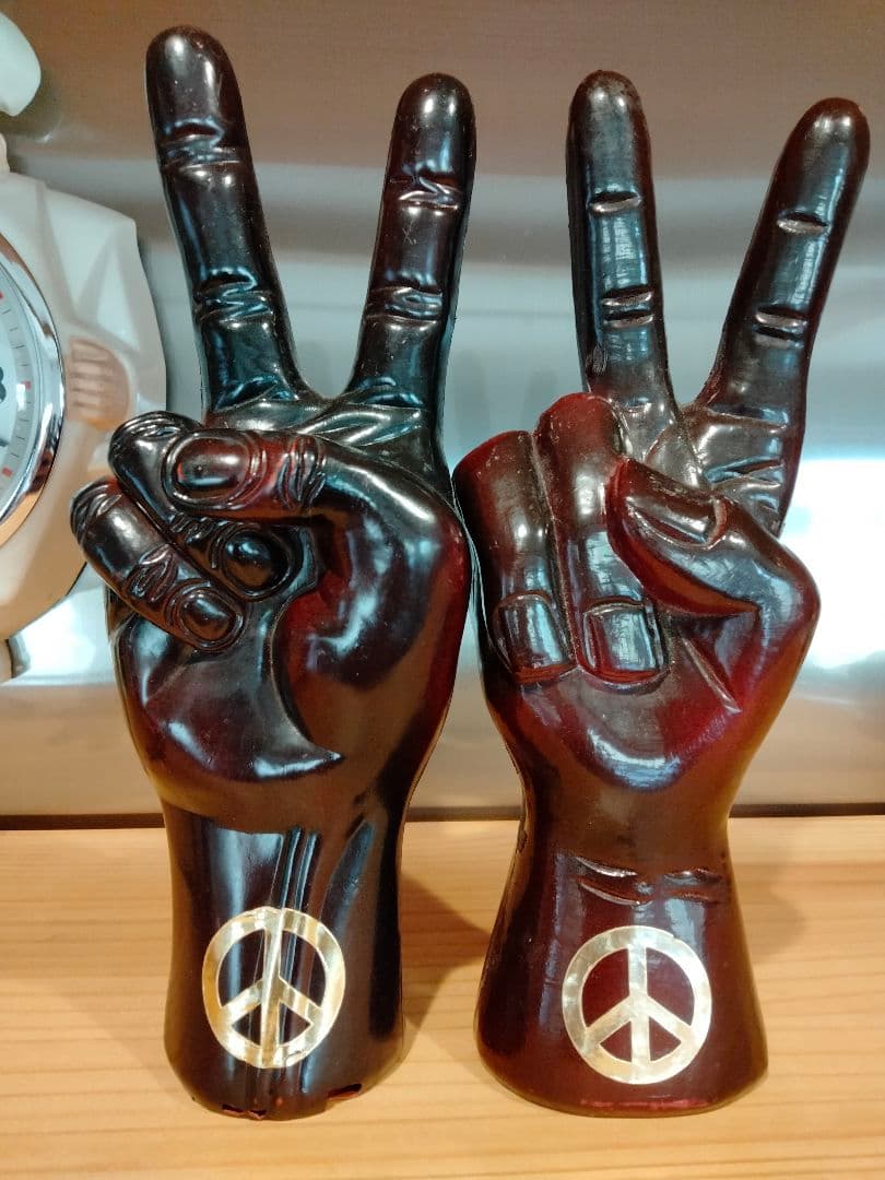 ビンテージ ピース 良型 ハンド オブジェ 置物 vintage 反戦