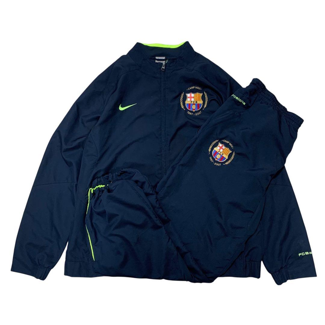 【NIKE】 ナイキ　FCバルセロナ　ジャージ　上下セット　XLサイズ NIKE（ナイキ） 古着 NIKE LA LIGA ラ リーガ FC BARCELONA FC