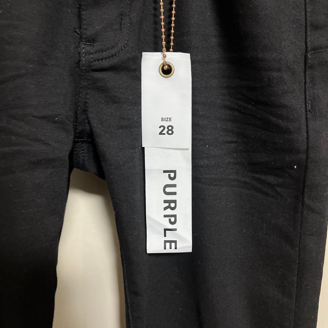 PURPLE ブラックデニムパンツ サイズ28