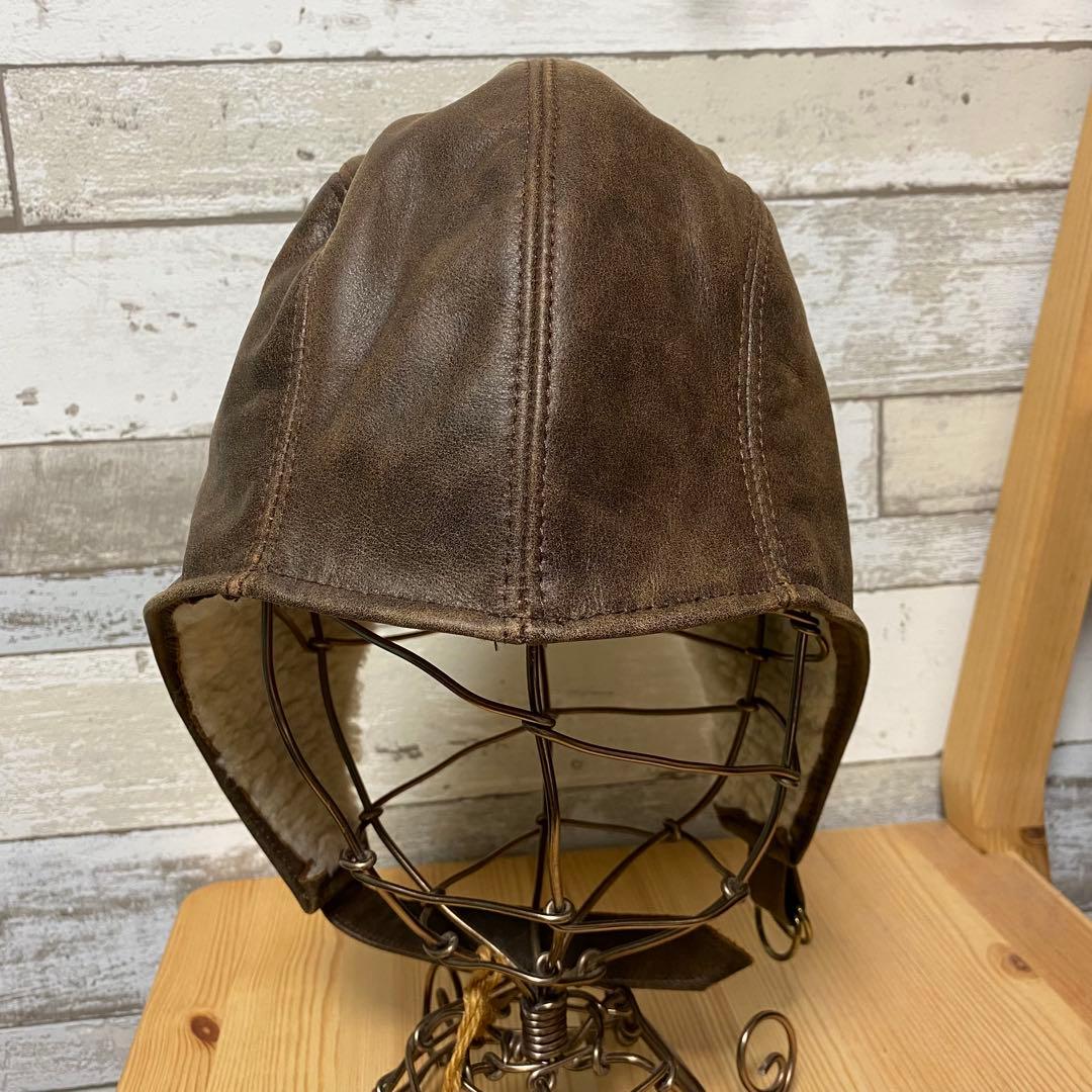 HENSCHEL パイロットキャップ sizeS/M アメリカ製 ムートン 全2色【OLD CROW/オールドクロウ】2025AW「Thirteen Crows Mouton