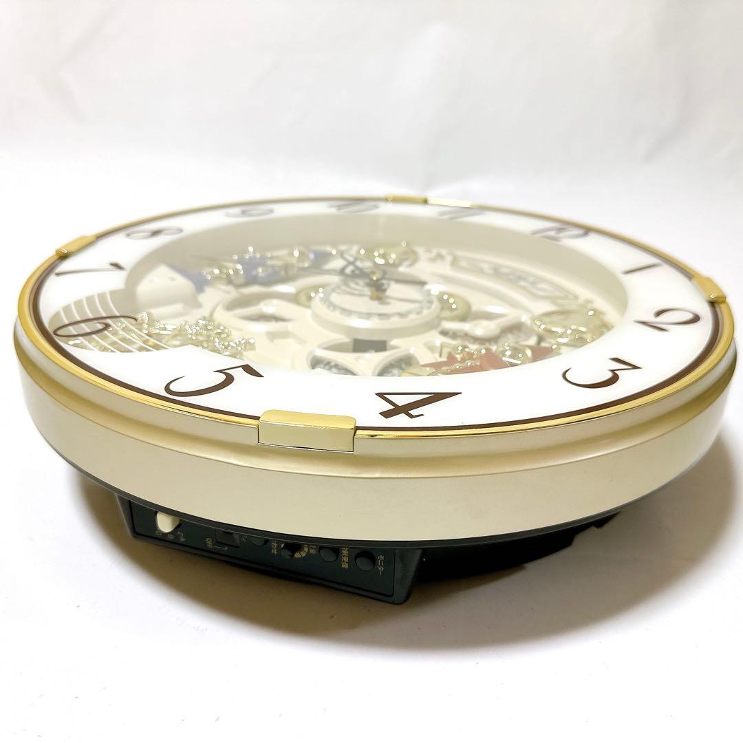 美品 リズム時計 4MN490RH 電波時計 からくり時計 - メルカリ