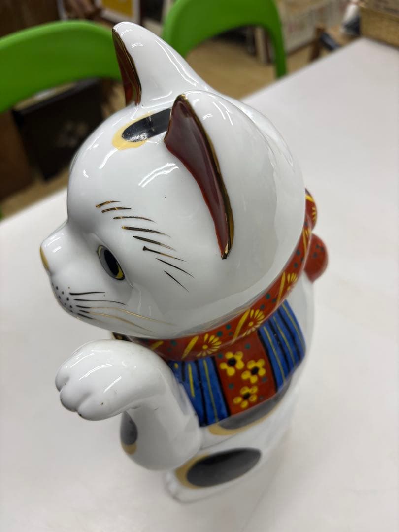 招き猫 九谷焼 32センチ オンライン セール
