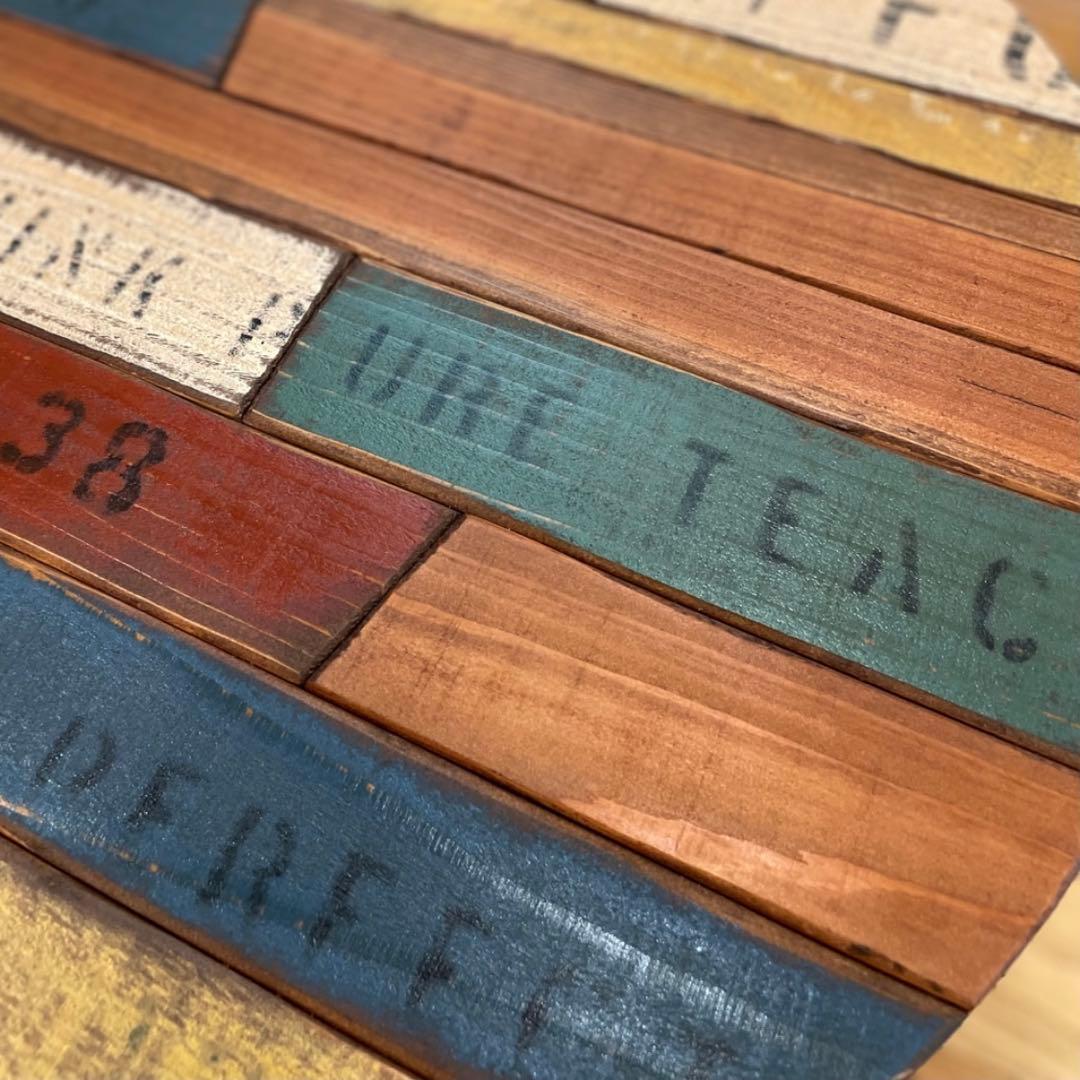 【パズルシリーズ】直径50cm 折りたたみ丸テーブル -vintage- ②