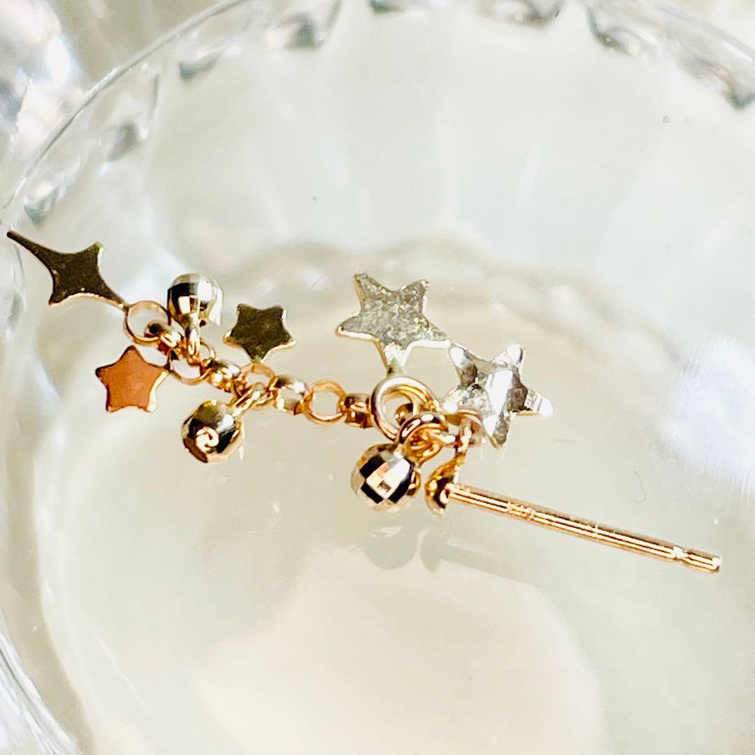 商談中】18金 スターピアス 片耳用 - メルカリ