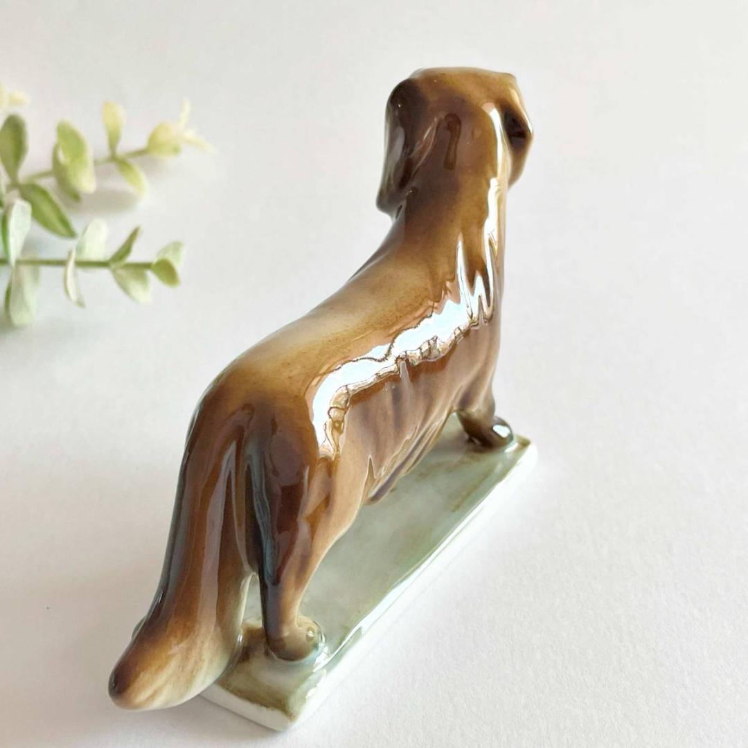 ジョルナイ ダックスフンド 犬 陶器の置物 フィギュリン ハンガリー製
