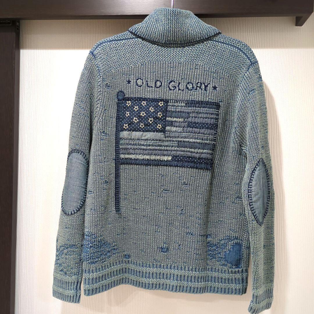 RRL フラッグ インディゴパッチワーク カーディガン L 匿名配送 - メルカリ