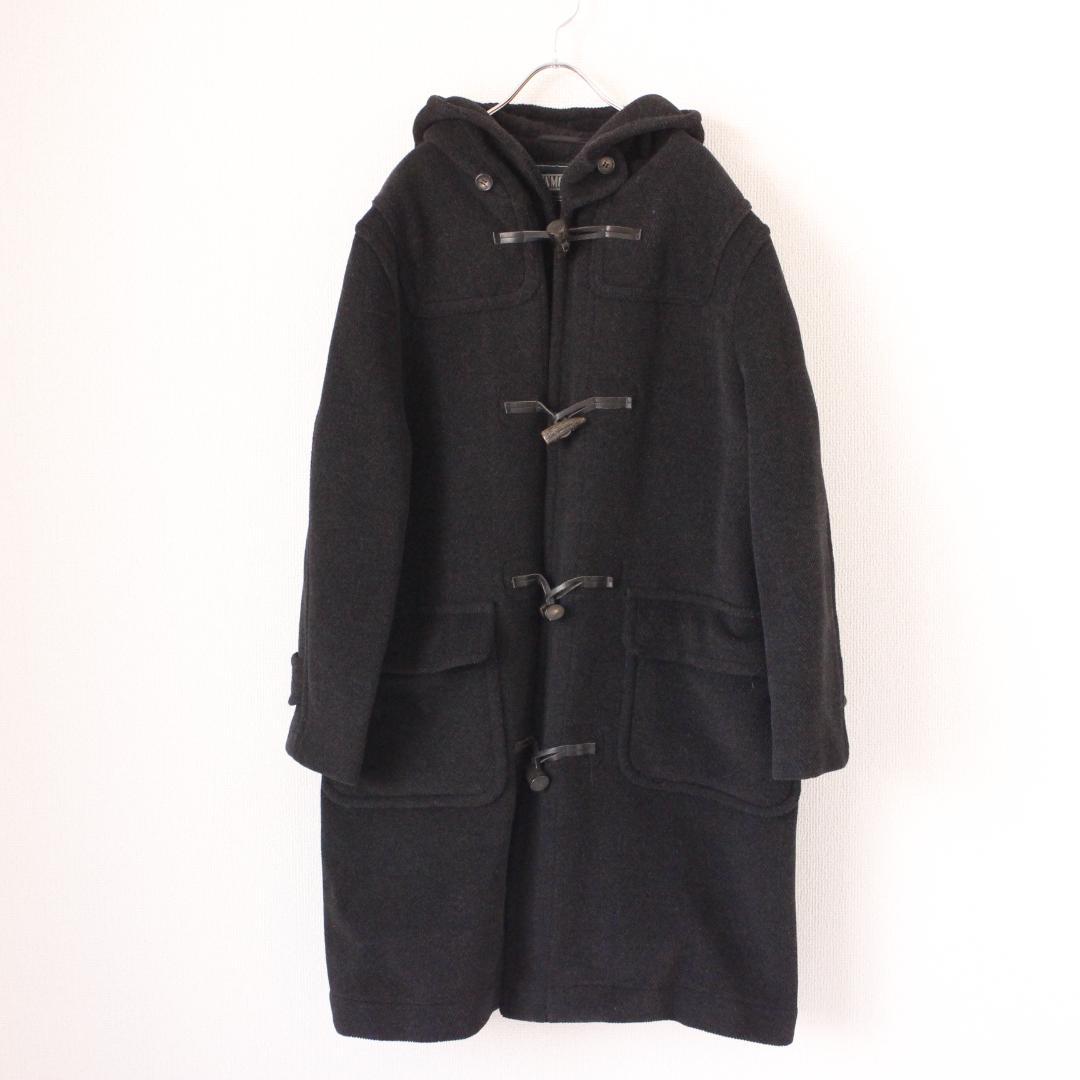 GLENMORE ヘリンボーン ダッフルコート Mサイズ ブラック ウール シダーハンガープレゼント中！】 GLENMORE グレンモア Herringbone