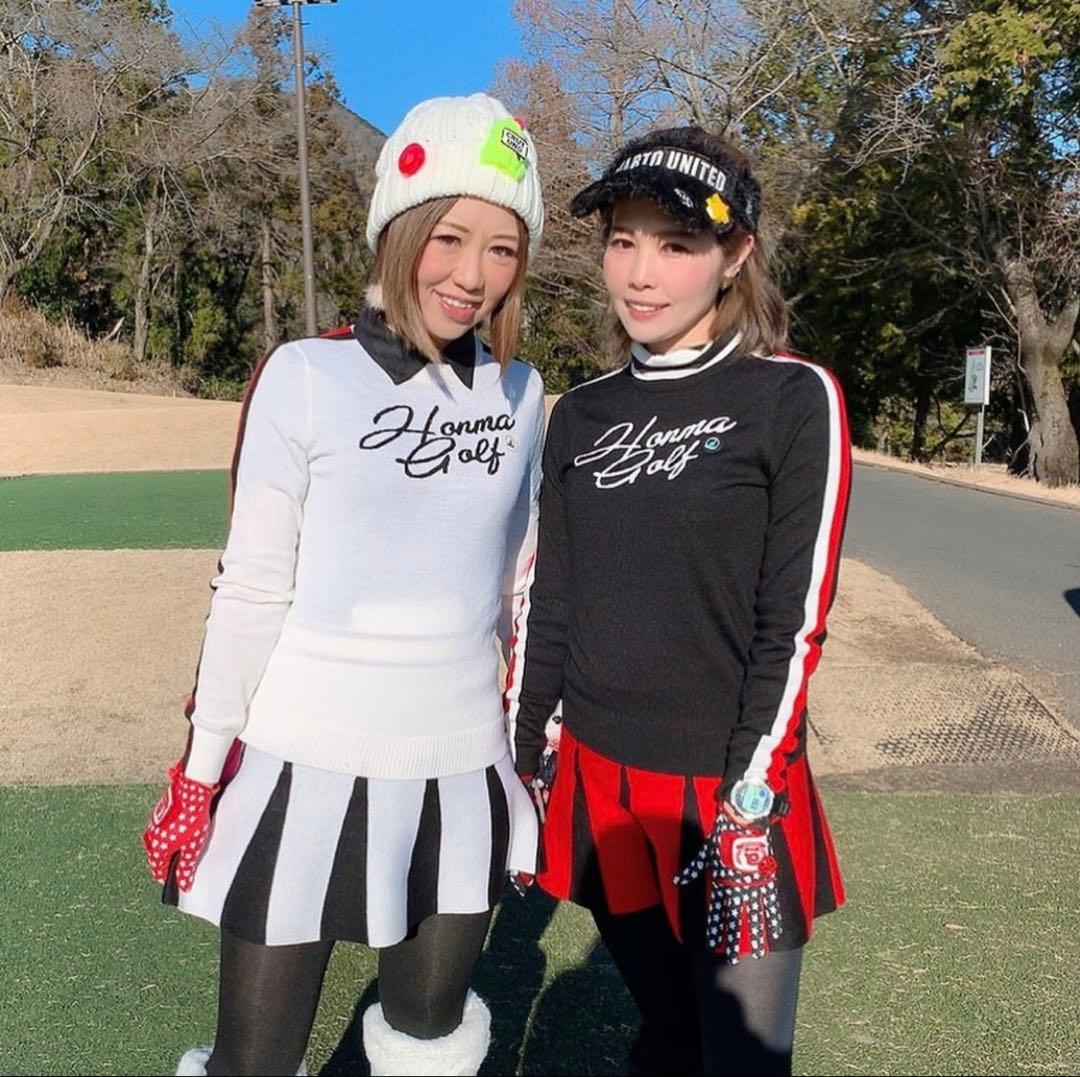 ホンマゴルフ ③点セット 防風総裏地セーター スカート ニーハイソックス