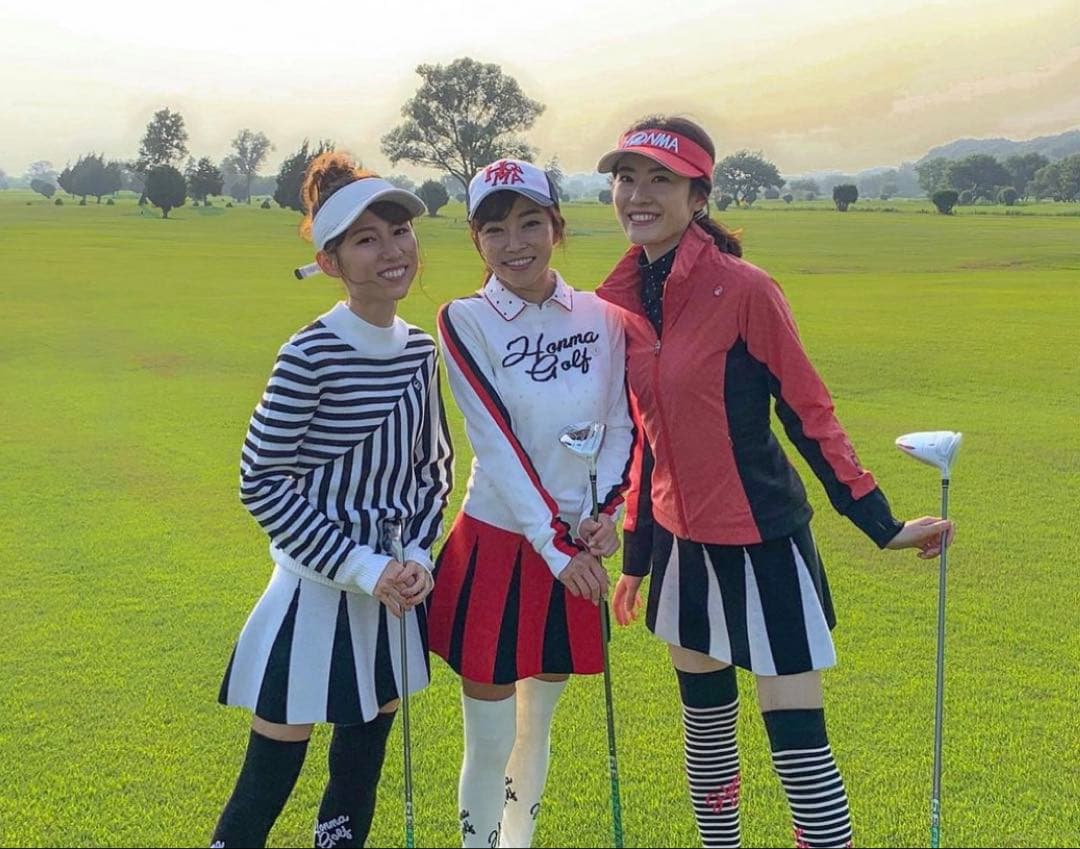 ホンマゴルフ ③点セット 防風総裏地セーター スカート ニーハイソックス