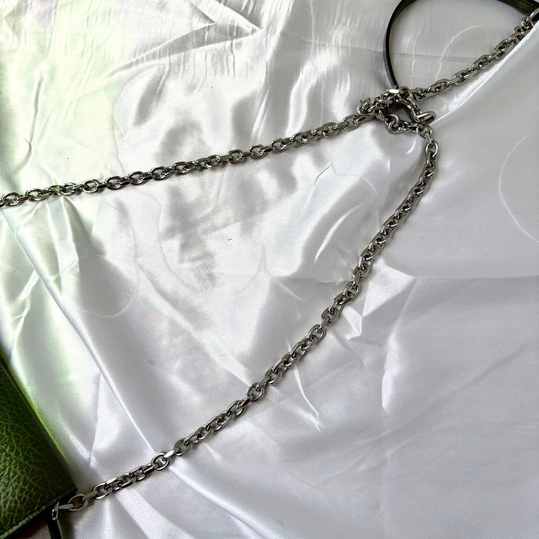 極美品✨マルジェラ ショルダーウォレット チェーン カレンダー カーキ