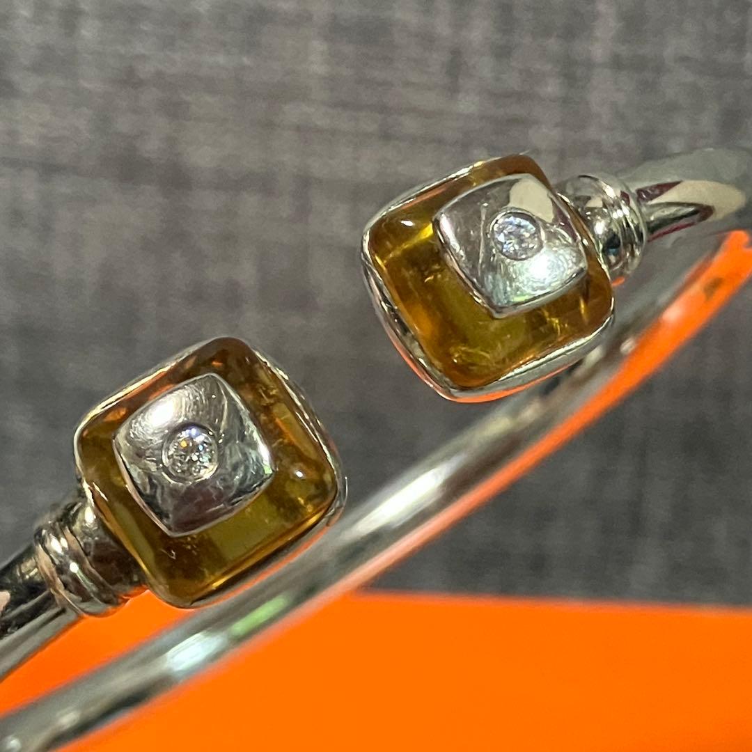 良品◎レア!! フォリフォリ シルバー925 バングル アンバーカラー