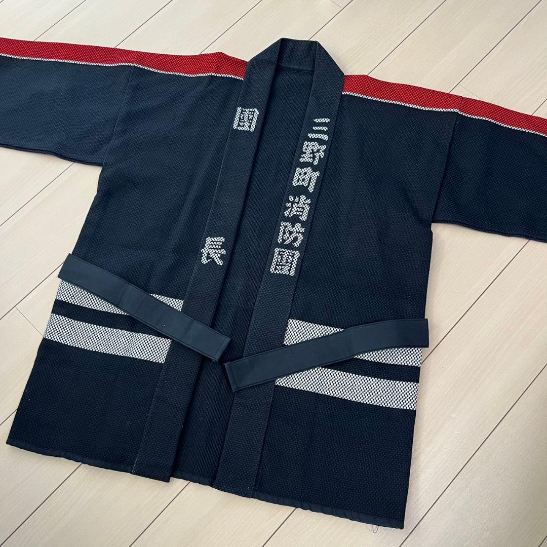 美品 消防団法被 半纏 火消し 刺子 団長ハッピ 昭和レトロ リメイク