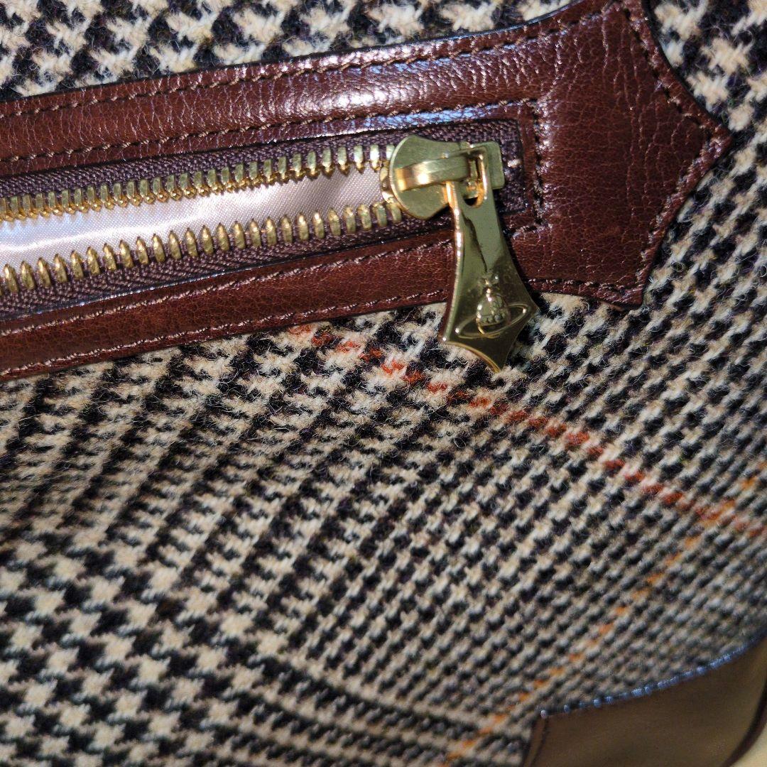 美品】ヴィヴィアンウエストウッド千鳥格子柄ハンドバッグ - メルカリ