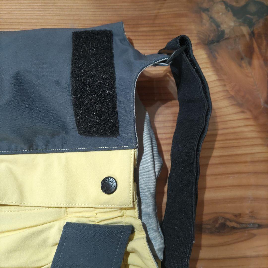 ノースフェイス スノーボード スキー ビブパンツ メンズL イエロー匿名