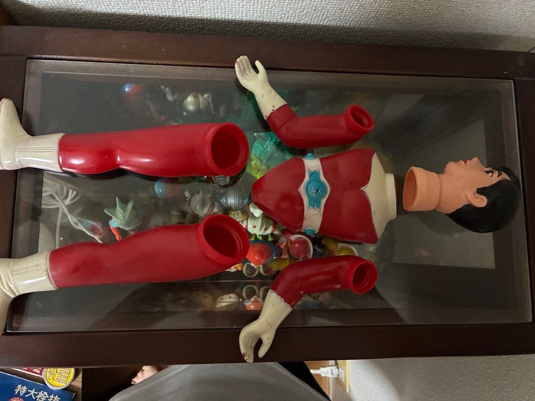 当時物 ブルマァク レッドマン 面取れソフビ 約30㎝