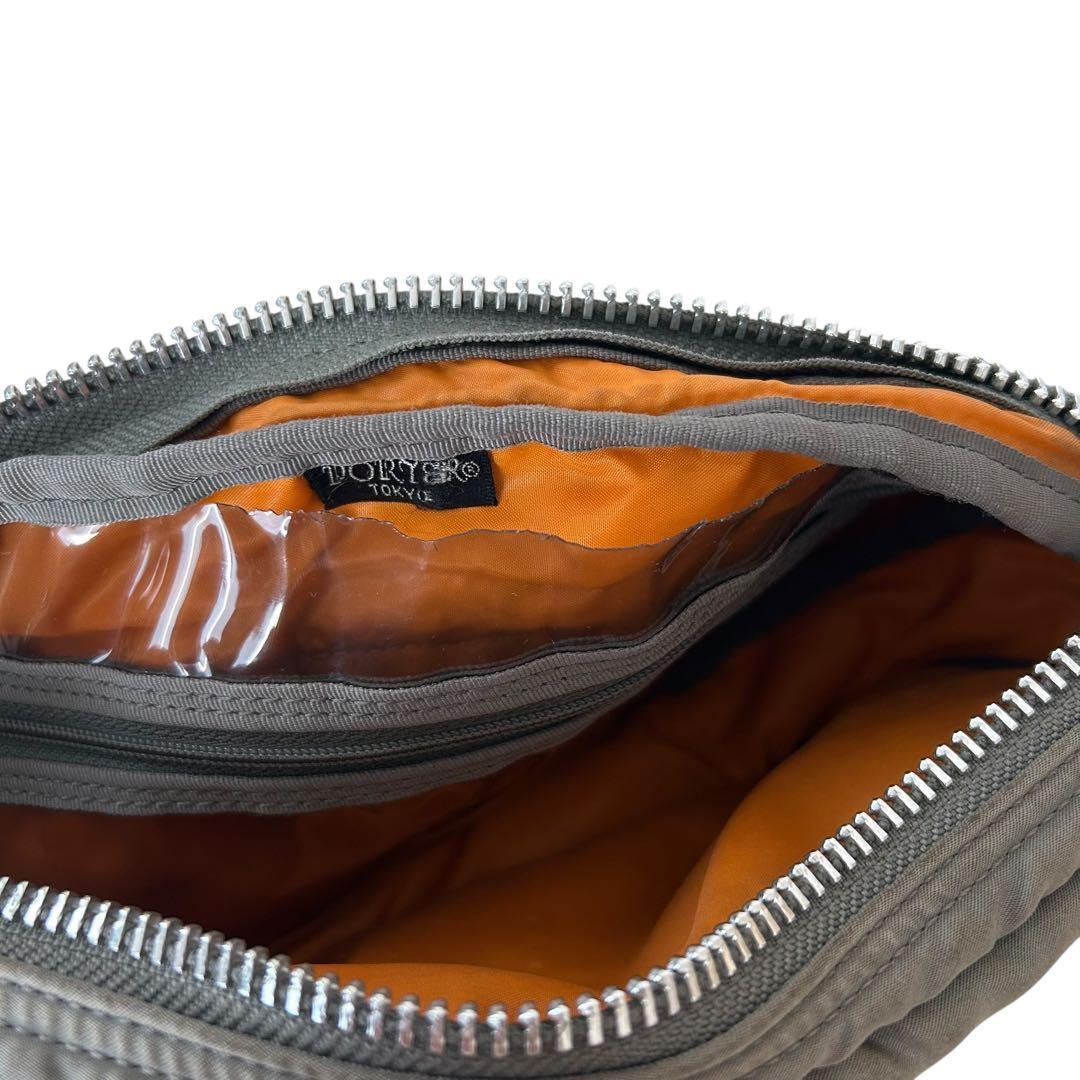 良品 ポーター タンカー シルバーグレー ハーフムーン ショルダー