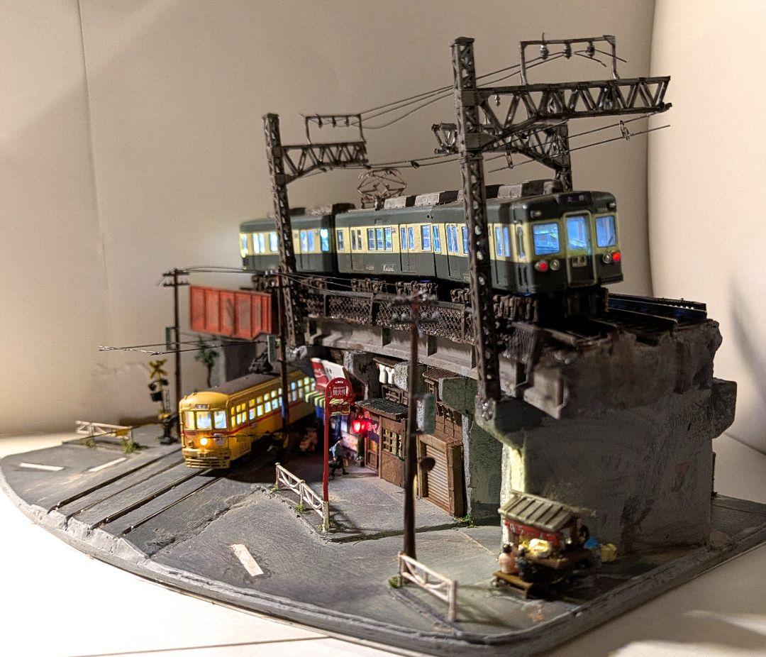 T*y様 Nゲージ・ミニジオラマ【昭和の京成町屋ガード下・都電のある